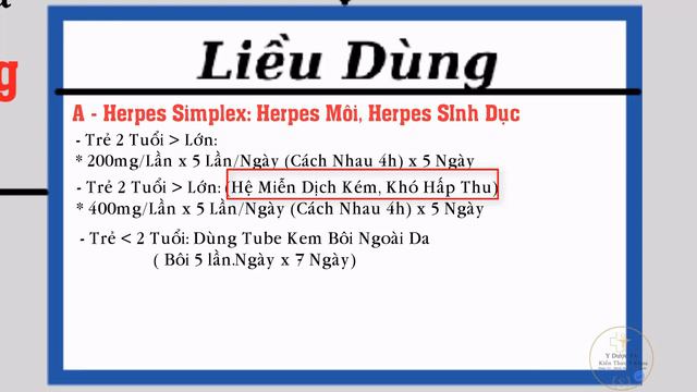 Cách sử dụng thuốc acyclovir | Thuốc kháng virus acyclovir | Thuốc trị zona thần kinh | Y Dược TV смотреть онлайн