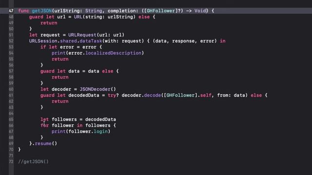 7. JSON from API - Swift смотреть онлайн