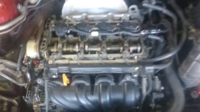 Работа грм двигателя Hyundai/KIA G4FC/G4FA Gamma