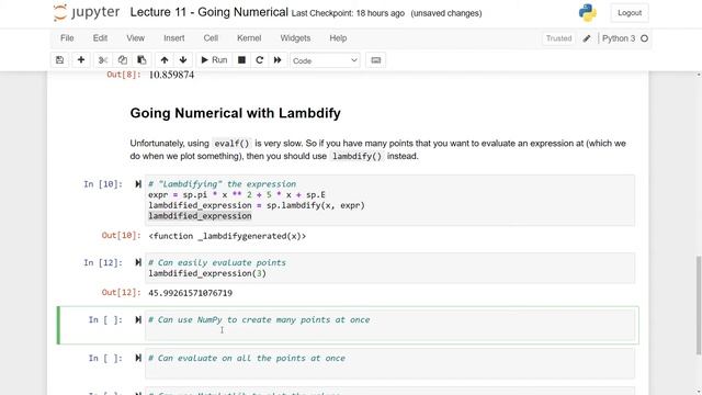 Going Numerical - SymPy Tutorial 11 смотреть онлайн
