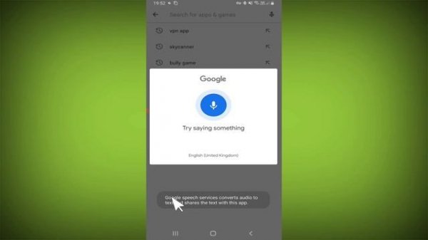 What is Google speech services converts audio to text and shares the text with this app