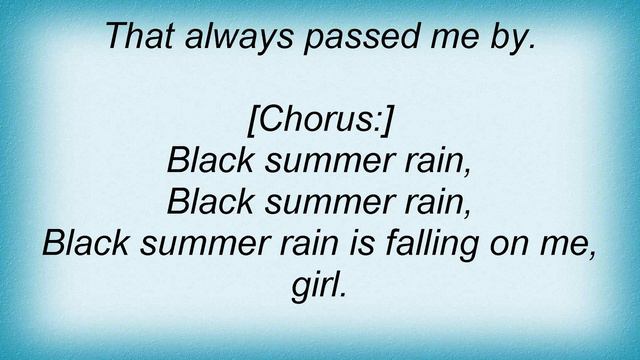 Eric Clapton - Black Summer Rain Lyrics смотреть онлайн