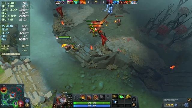 Dota 2 | I5 4440 | GTX 750 Ti 2GB | 12GB RAM | 1080p, Custom Settings смотреть онлайн