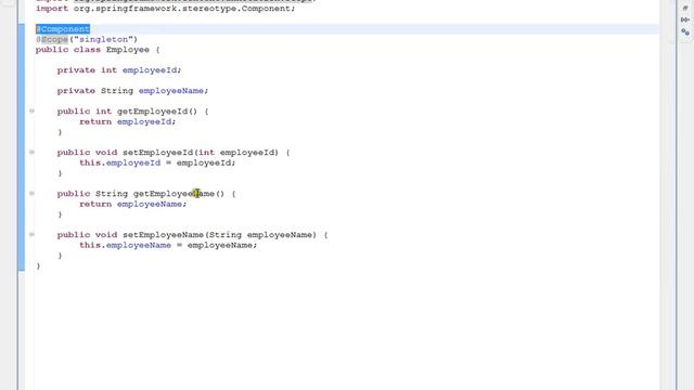 SPRING FRAMEWORK @SCOPE SINGLETON ANNOTATION DEMO смотреть онлайн