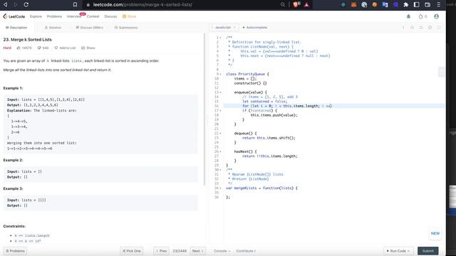 Visualize Leetcode 23: Merge K Sorted Lists смотреть онлайн