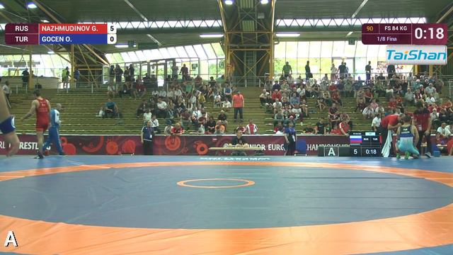 1/8 FS - 84 kg: G. NAZHMUDINOV (RUS) df. O. GOCEN (TUR) by FALL, 11-1 смотреть онлайн