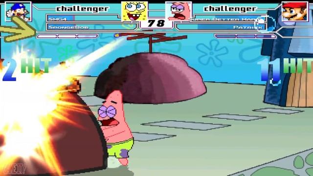 Team SMG4 & Spongebob Squarepants VS Team Super Better Mario & Patrick Star | Best of 3 смотреть онлайн