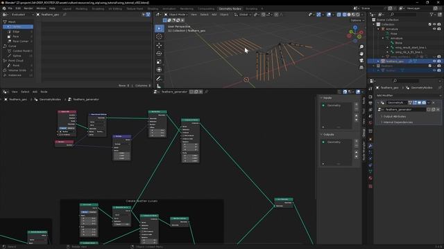 Rigging a Wing Using Geometry Nodes in Blender 3.4. Part 1 смотреть онлайн