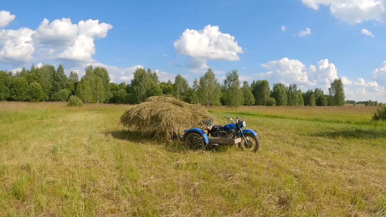 Заканчиваем пробный сенокос и деревенские будни августа! смотреть онлайн