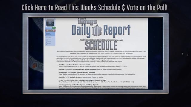 iKings Daily Report Schedule [3/25 - 3/30] смотреть онлайн