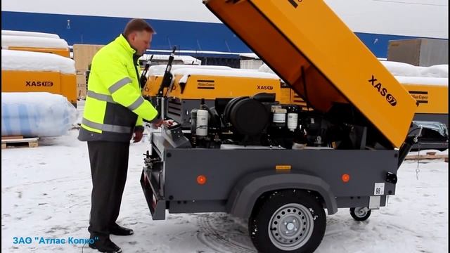 Atlas Copco XAS 97 видеопрезентация дизельного компрессора, АО 'Атлас Копко' смотреть онлайн