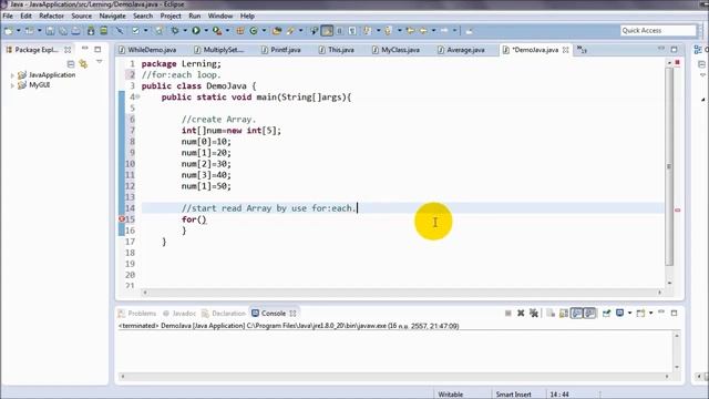 JAVA forEach loop จาวา смотреть онлайн