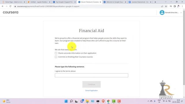 Coursera Free Certification | Financial aid application | Telugu смотреть онлайн