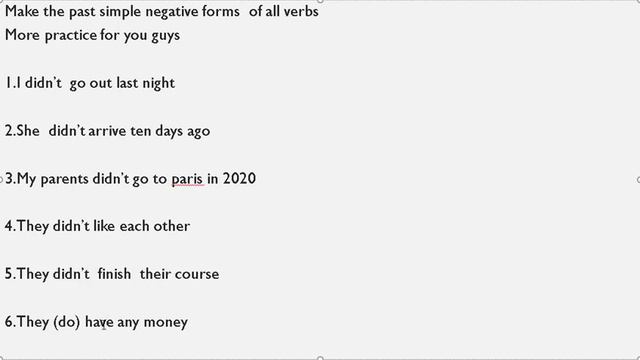 past simple, negative forms lesson 62 смотреть онлайн