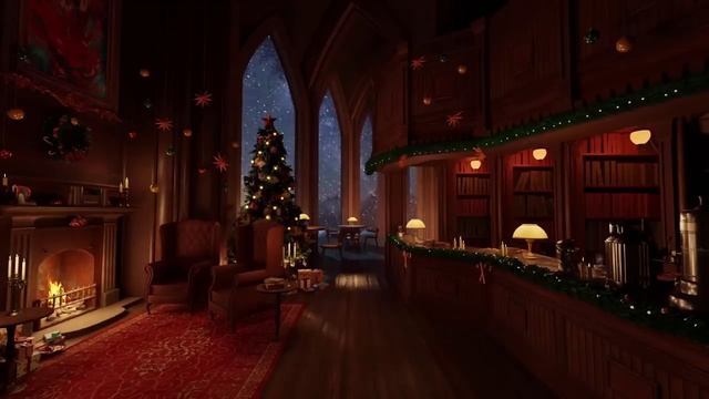 Новогодняя мелодия 9.Christmas Coffee Shop Bookstore Ambience with Instrumental Jazz смотреть онлайн