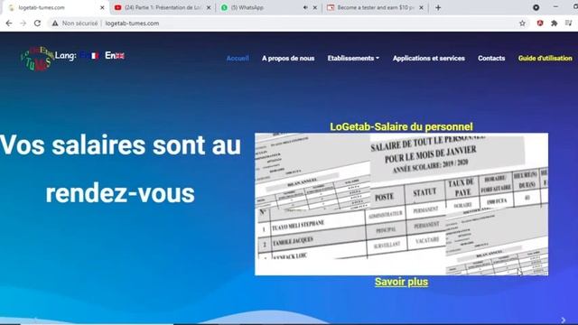 Partie 1: Présentation du Logiciel de Gestion d'établissement scolaire (LoGetab) смотреть онлайн