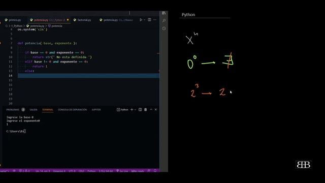4.2 Funciones en PYTHON Como calcular la Potencia de un numero BLACKBOARD смотреть онлайн