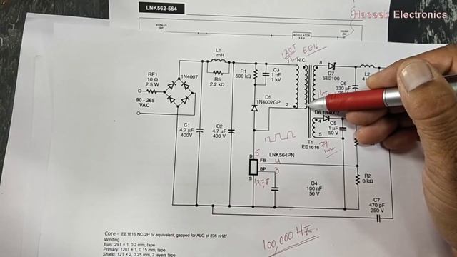 {276} LNK564PN, Datasheet, Application Circuit Diagram, Equivalent, For LNK562, LNK563 & LNK564 Urd