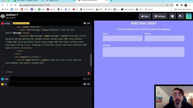 Custom Google Form Using Tailwind CSS and HTML смотреть онлайн