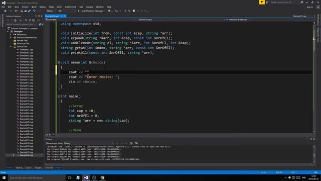 C++ Example 36 - Dynamic array for strings with menu system смотреть онлайн