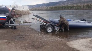 Прицеп Водник А5 и лодка Флагман 420 ПВХ