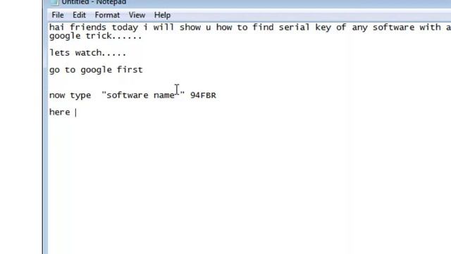 Finding Serial Key Of Any Software Using Simple Google Trick смотреть онлайн