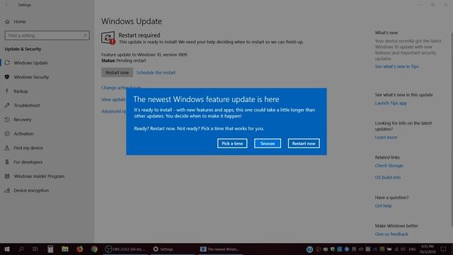 Как обновить версию Windows 10 до October 2018 Version 1809 смотреть онлайн