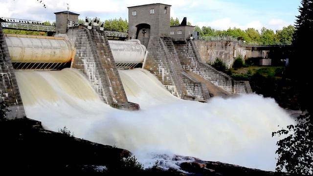 Спуск воды на реке Вуокса смотреть онлайн