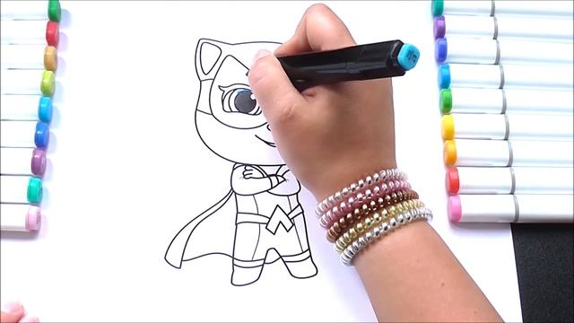 Леди Баг и Супер Кот Miraculous Marinette Ledybug Рисуем Раскраски Говорящий Том Анжела смотреть онлайн