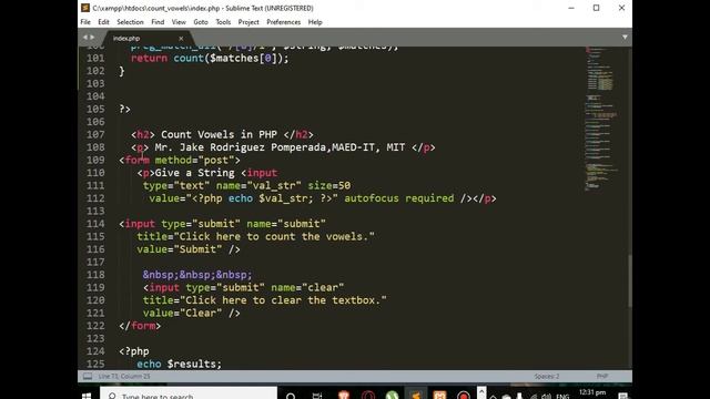 Count Vowels in PHP смотреть онлайн