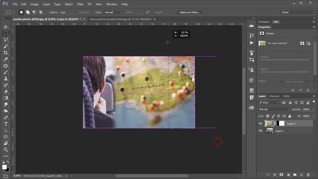 Fusionar imágenes suavemente con degradados en Photoshop смотреть онлайн