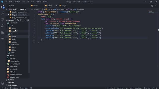 HELP COMMAND | Creating A Discord Bot Tutorial | Ep 9 смотреть онлайн