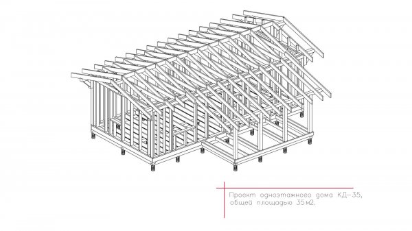 Краткий обзор проекта каркасного дома КД-35.