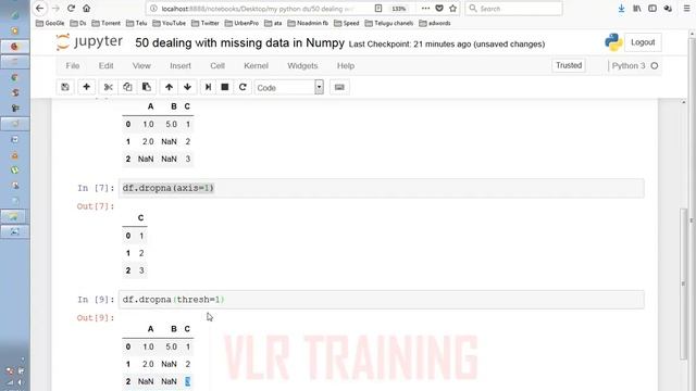 Dealing with Missing Data in Numpy in Telugu | Deal with missing data using numpy |VLR Class 37 смотреть онлайн
