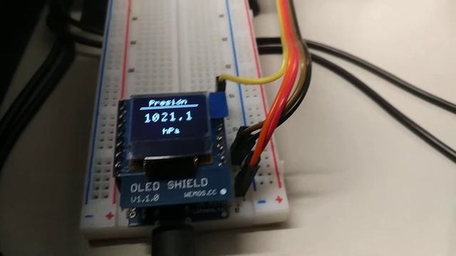 Wemos D1 mini with OLED shield and BMP280 - Arduino - Barometer, temperature, altitude смотреть онлайн