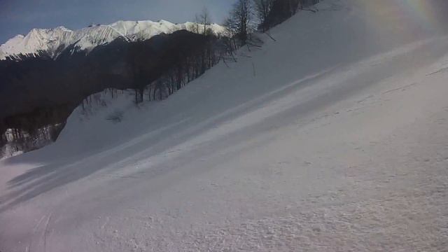 Роза Хутор 2014. Спуск с Роза Пик. Часть 2 смотреть онлайн