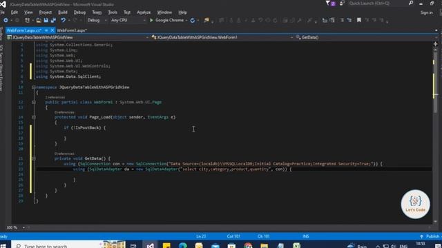jQuery DataTable with GridView in ASP.NET | Search Data | Sort Data | Paging смотреть онлайн