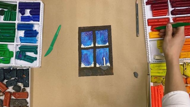 Пластилинография "Зимнее окно" смотреть онлайн