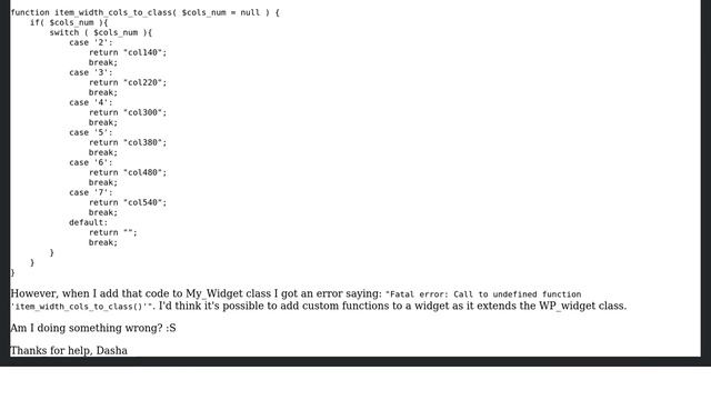 Wordpress: Add a custom function to widget code смотреть онлайн