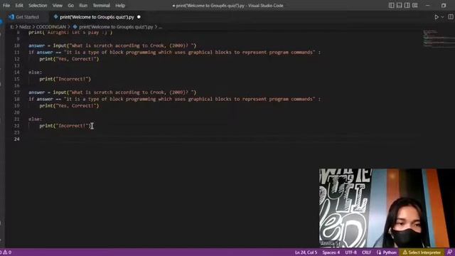 Python exercise project - Quiz game - Coding Group 6 смотреть онлайн