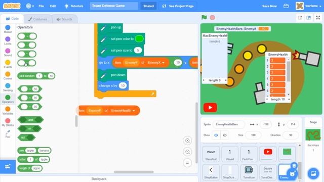 Scratch 3.0 Tutorial: How to Make a Tower Defense Game (Part 10) смотреть онлайн