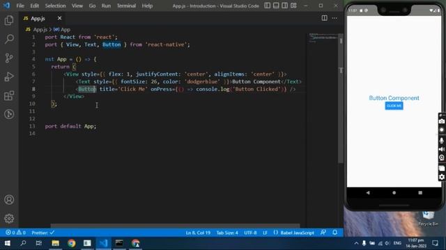 Tutorial#6 | react native Button component | react native button tutorial | Urdu/Hindi смотреть онлайн