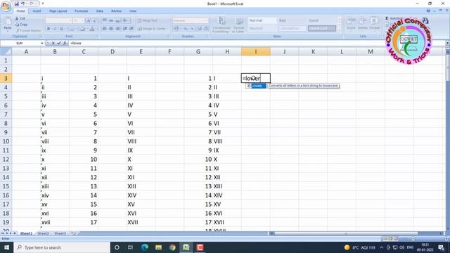 Excel me Roman number kaise likhe, roman counting in excel रोमन नंबर कैसे लिखते हैं смотреть онлайн