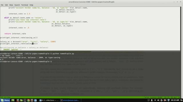 namedtuple in python смотреть онлайн