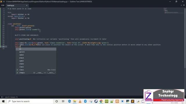 AN ANIMATION IN PYTHON WITHOUT IMPORTING ANY MODULE OTHER THAN TKINTER смотреть онлайн