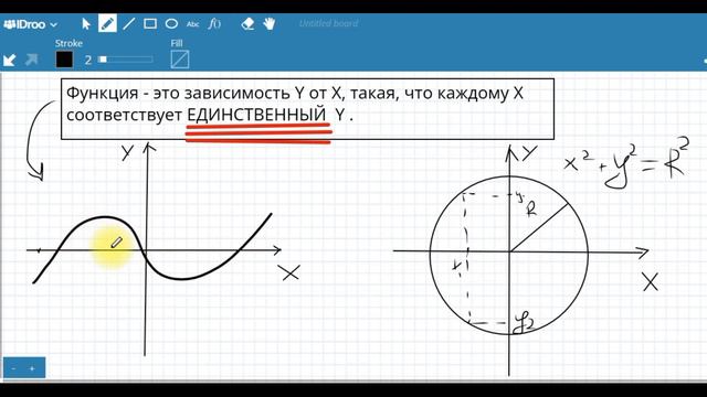 Что такое "функция" простыми словами с показом отличий от зависимости (на примере окружности) смотреть онлайн