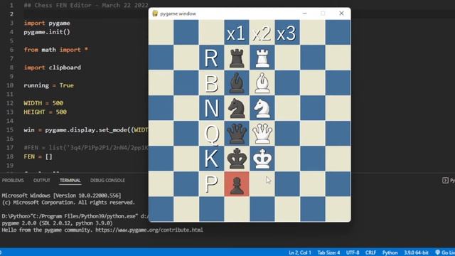 Chess FEN Code Editor | Python | Pygame смотреть онлайн