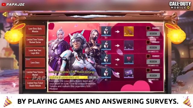 First FREE LEGENDARY skin (permanent) in COD MOBILE! Love Story Event смотреть онлайн