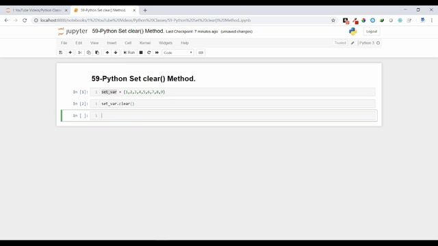 59-Python Set clear() Method смотреть онлайн
