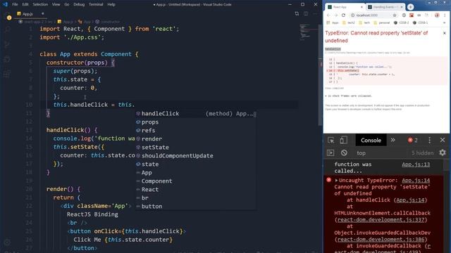 Function Calls, Methods Binding in ReactJS | Bind in Constructor or Use Fat Arrow смотреть онлайн